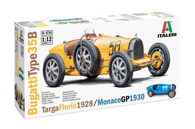 Italeri - 4716 - Bugatti T35B Targa F./GP Monaco 1:12