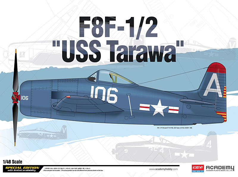 Academy - 12313 - F8F-1/2 USS Tarawa LE: 1:48