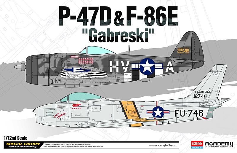 Academy - 12530 - P-47D and F-86E Gabreski LE: 1:72