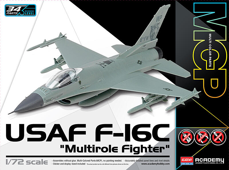 Academy - 12541 - USAF F-16C Multirole Fighter MCP 1:72