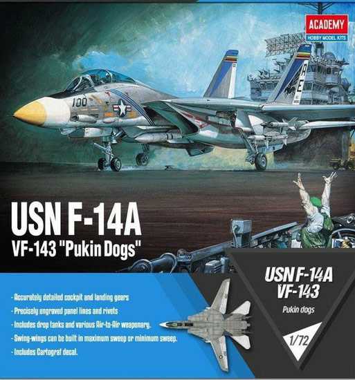 Academy - 12563 - USN F-14A VF-143 Pukin Dogs 1:72