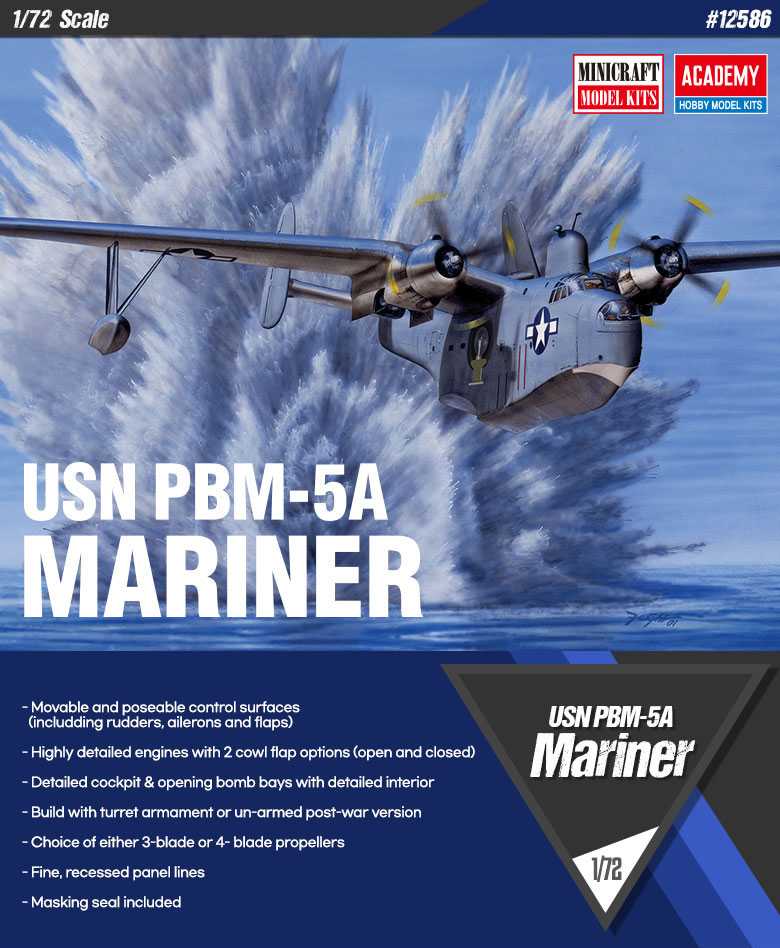 Academy - 12586 - USN PBM-5A MARINER 1:72