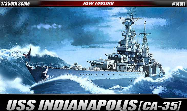 Academy - 14107 - USS CA-35 INDIANAPOLIS 1:350