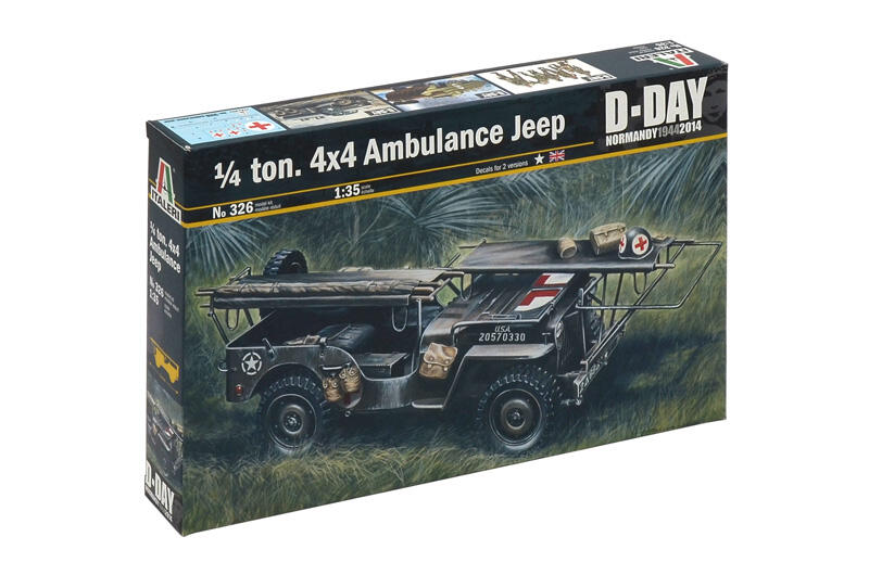 Italeri - 0326 - 1/4 TON. 4x4 AMBULANCE JEEP 1:35