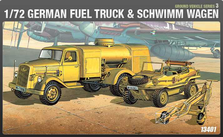 Academy - 13401 - GERMAN FUELTANK and SHIWIMM 1:72