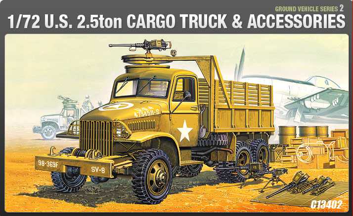 Academy - 13402 - US CARGOTRUCK and ACCESSORY 1:72