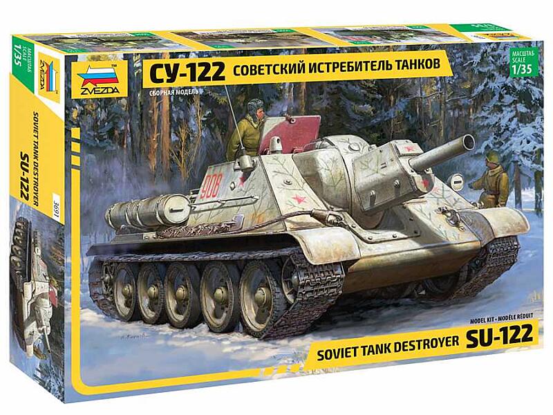 Zvezda - 3691 - Soviet tank Destroyer SU-122 1:35
