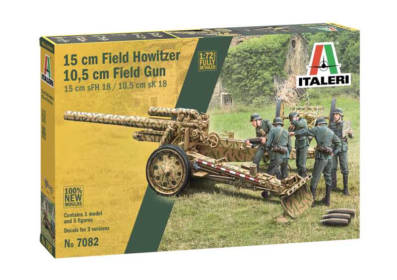 Italeri - 7082 - 15 cm Field Howitzer / 10,5 cm Field Gun 1:72