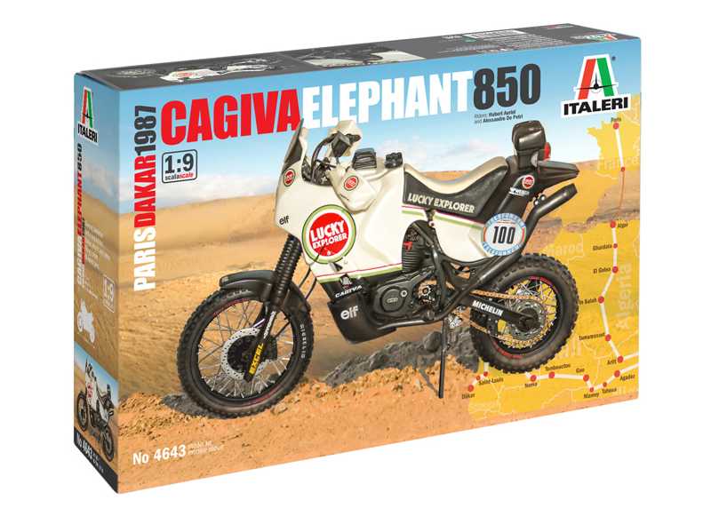 Italeri - 4643 - Cagiva Elephant 850 Paris-Dakar 1987 1:9
