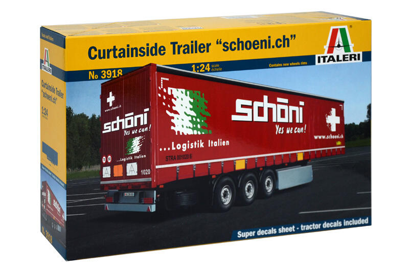 Italeri - 3918 - Curtainside Trailer 1:24