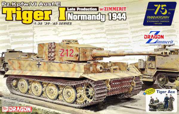 Dragon - 6947 - TIGER I LATE w/ZIMMERIT NORMANDY 1:35