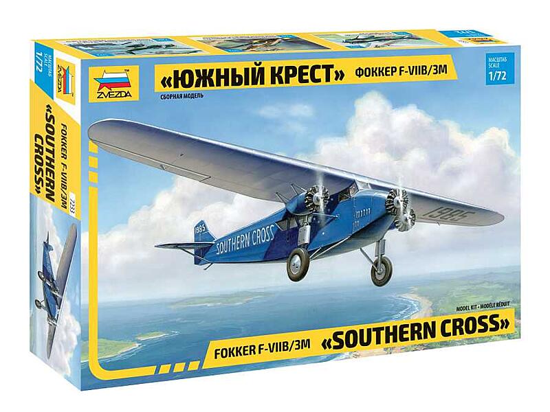 Zvezda - 7233 - Fokker F-VII Trimotor 1:72