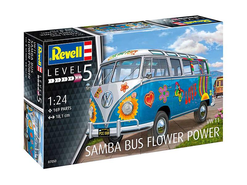 Revell - 07050 - VW T1 Samba Bus Flower Power 1:24