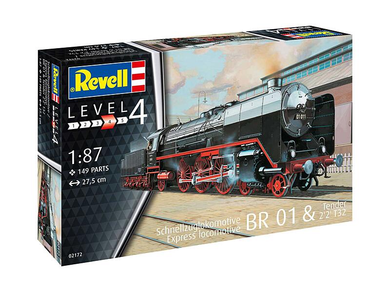 Revell - 02172 - Schnellzuglok BR01 mit Tender 22 T32 1:87