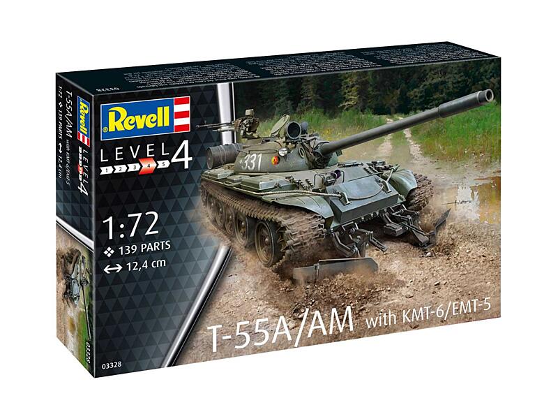 Revell - 03328 - T-55A/AM with KMT-6/EMT-5 1:72