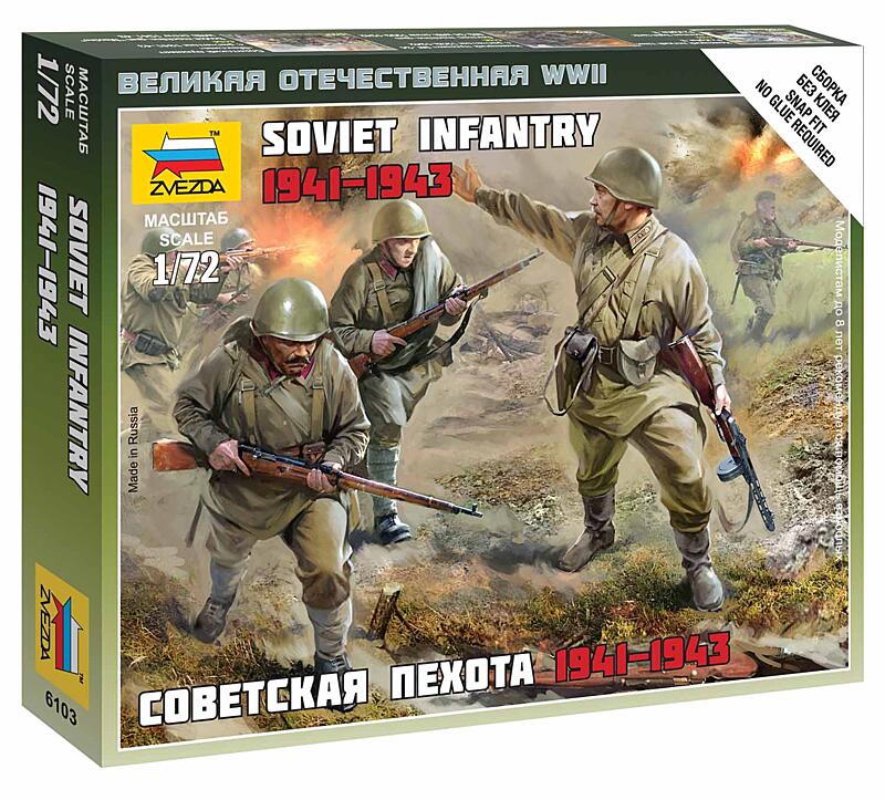 Zvezda - 6103 - Soviet Infantry 1941 1:72