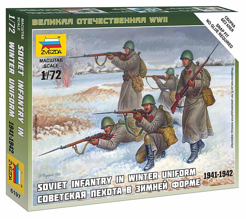 Zvezda - 6197 - Soviet Infantry (Winter Uniform) 1:72