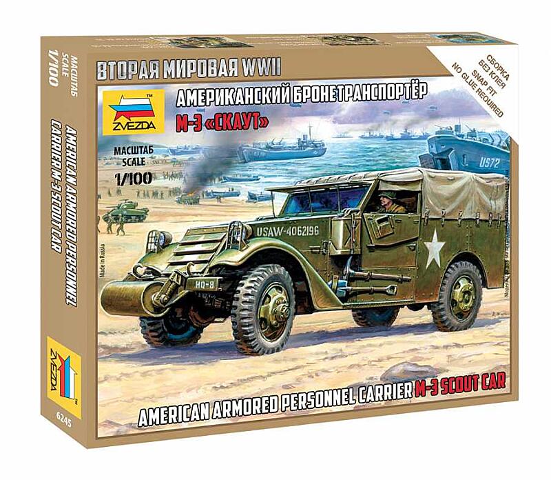 Zvezda - 6245 - M-3 Scout Car 1:100