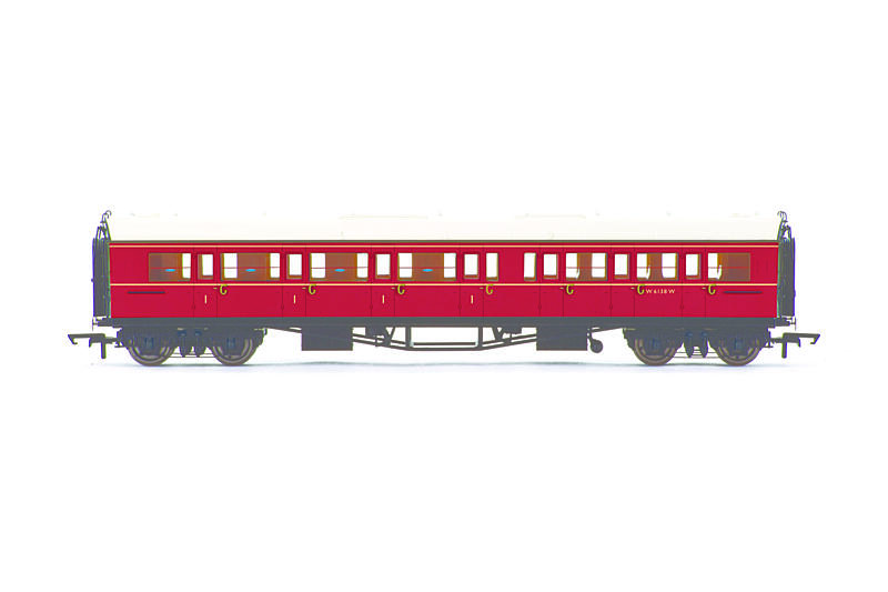 Vagón osobní Hornby R4766 - BR Collett Coach Corridor Composite LH, Maroon