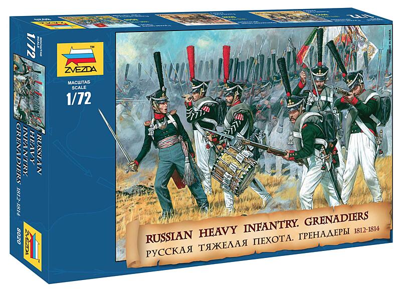 Zvezda - 8020 - Russian Heavy Infantry Grenadiers 1812-1815 1:72