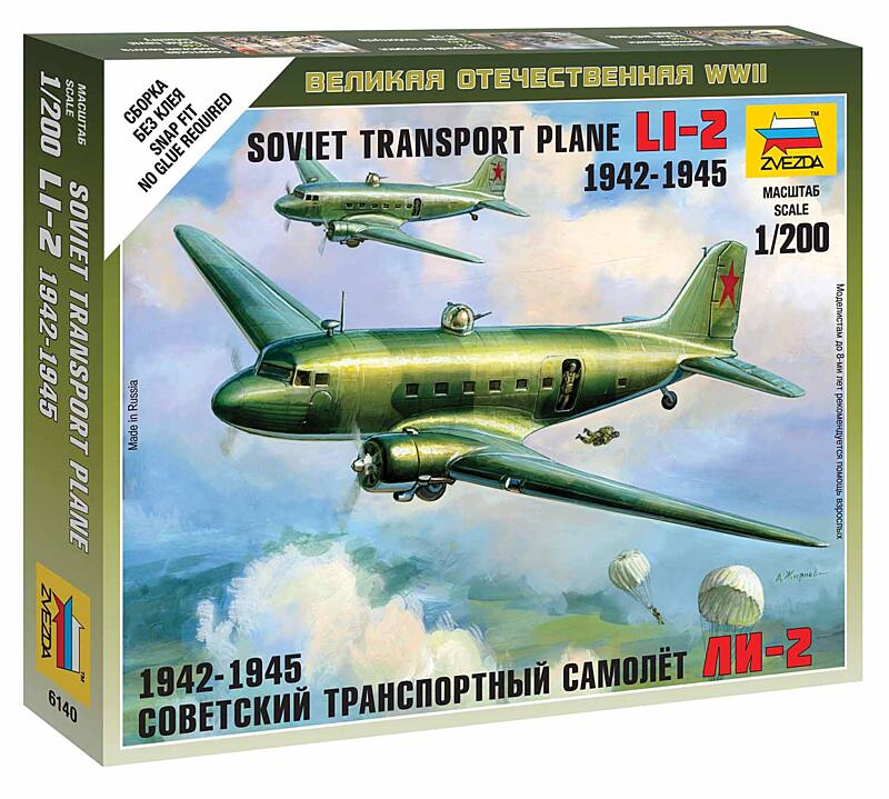 Zvezda - 6140 - LI-2 Soviet Transport Plane 1:200