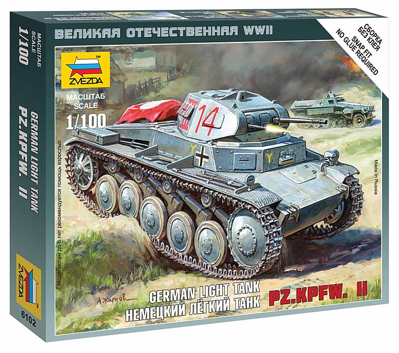 Zvezda - 6102 - German Panzer II 1:100