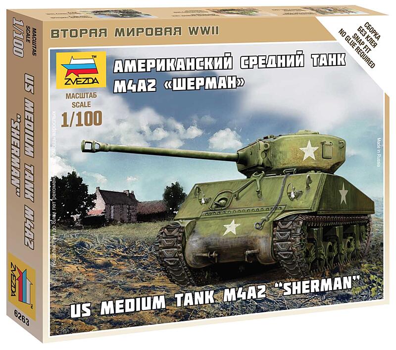 Zvezda - 6263 - Sherman M-4 1:100