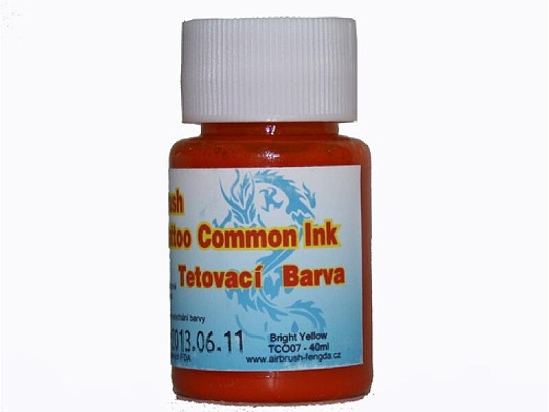 Golden Phoenix - Airbrush barva pro dočasné tetování - bright yellow 40 ml