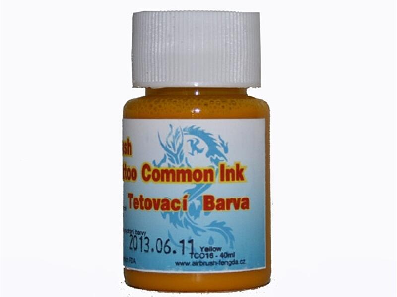 Golden Phoenix - Airbrush barva pro dočasné tetování - yellow 40 ml