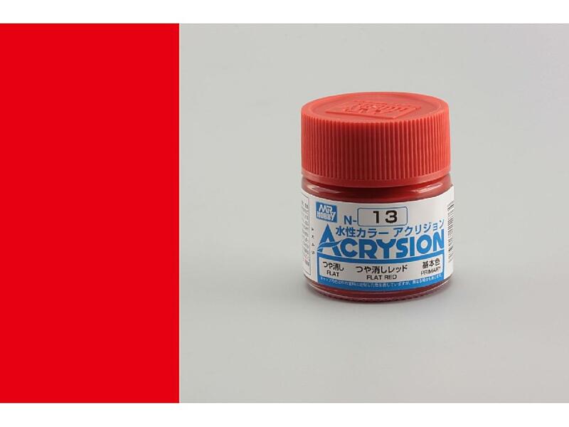 Gunze - Acrysion - N013 - Flat Red - Matná červená 10ml