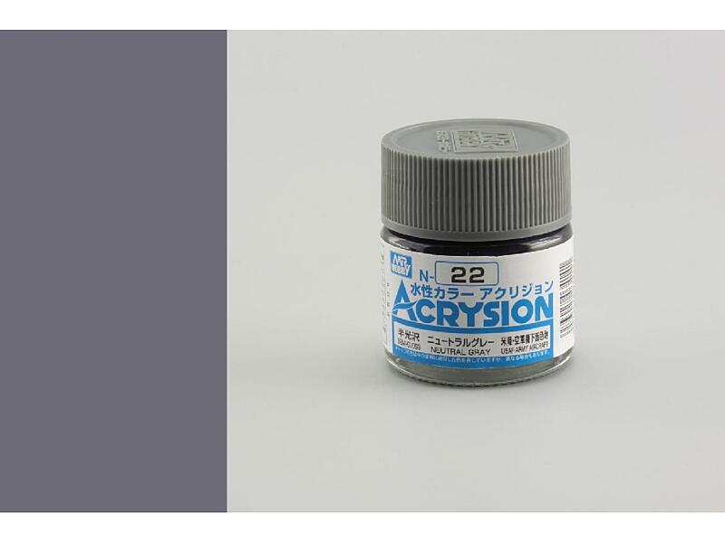 Gunze - Acrysion - N022 - Neutral Gray - Neutrální šedá 10ml