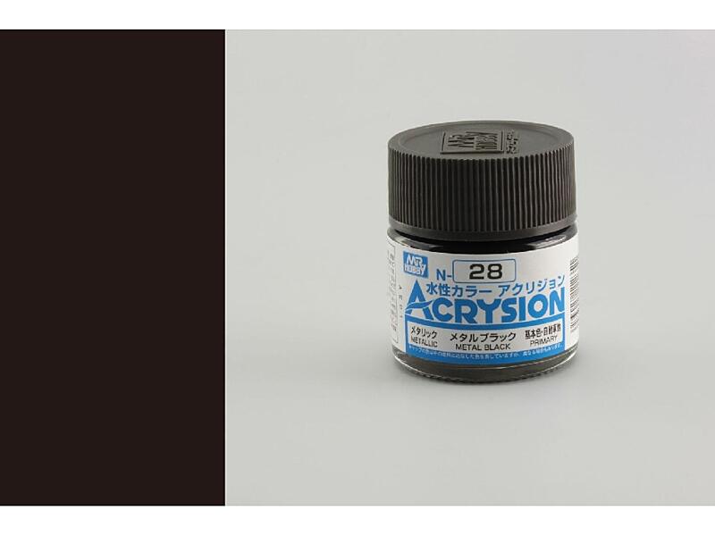 Gunze - Acrysion - N028 - Metal Black - Kovově černá 10ml