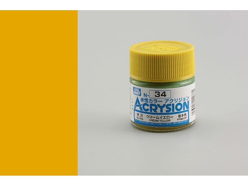 Gunze - Acrysion - N034 - Cream Yellow - Krémově žlutá 10ml