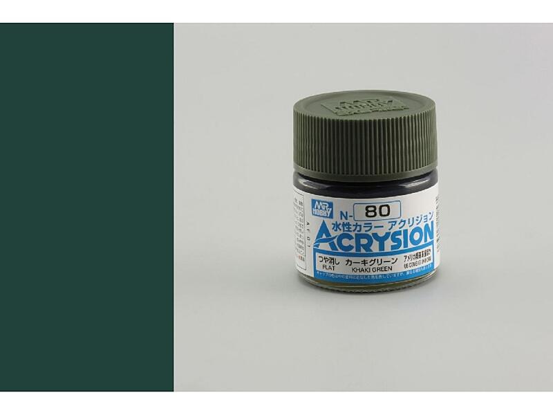 Gunze - Acrysion - N080 - Khaki Green - Khaki zelená 10ml