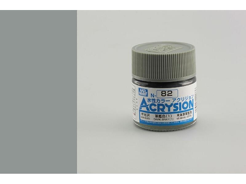 Gunze - Acrysion - N082 - Dark Gray (1) - Tmavě šedá(1) 10ml