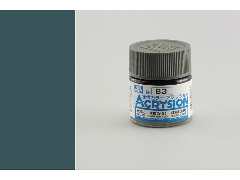 Gunze - Acrysion - N083 - Dark Gray (2) - Tmavě šedá(2) 10ml