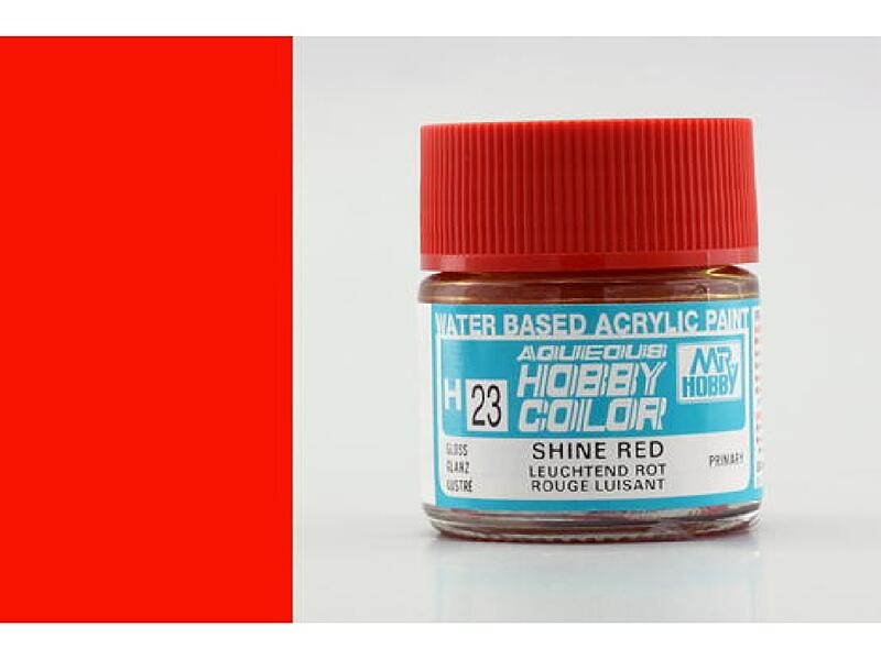 Gunze - Aqueous - H023 - Shine Red - Zářivě červená 10ml
