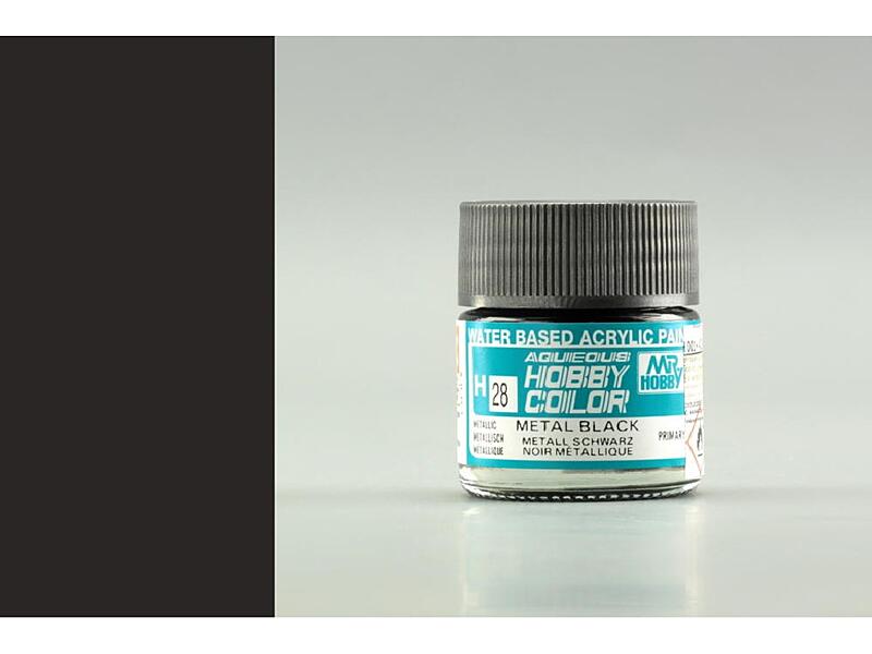 Gunze - Aqueous - H028 - Metal Black - Kovově černá 10ml
