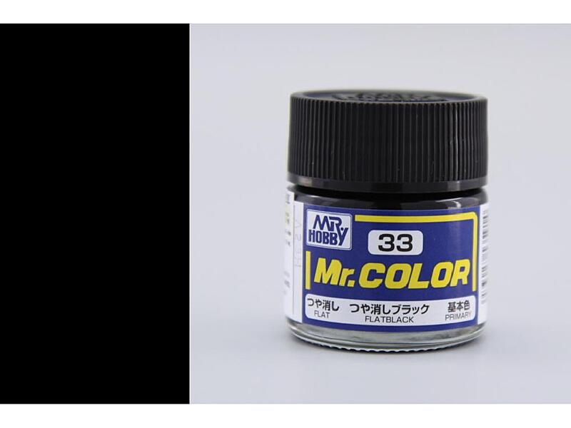Gunze - Mr.Color - C033 - Flat Black - Matná černá 10ml
