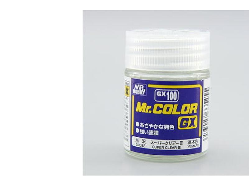 Gunze - Mr.Color GX - GX100 - Super Clear III - Lesklý lak III 18ml