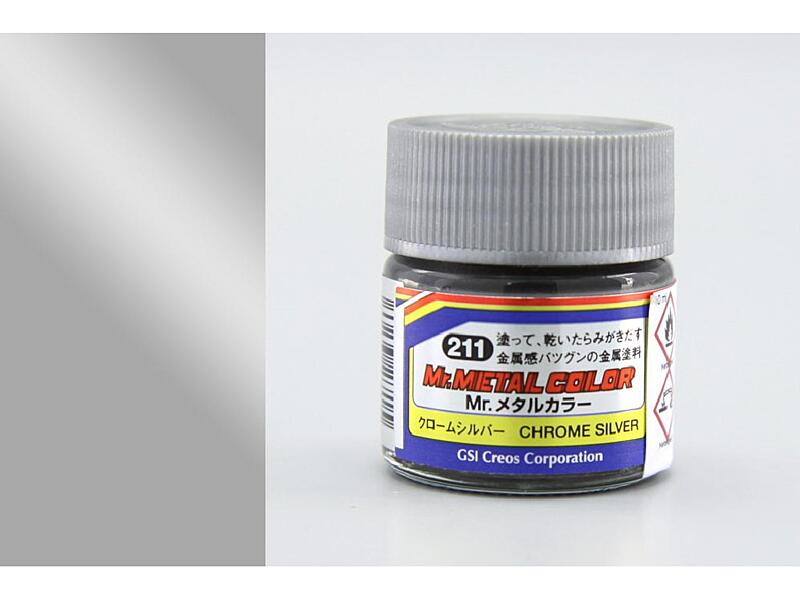Gunze - Mr.Metal color - MC211 - Chrom Silver - Chromově stříbrná 10ml