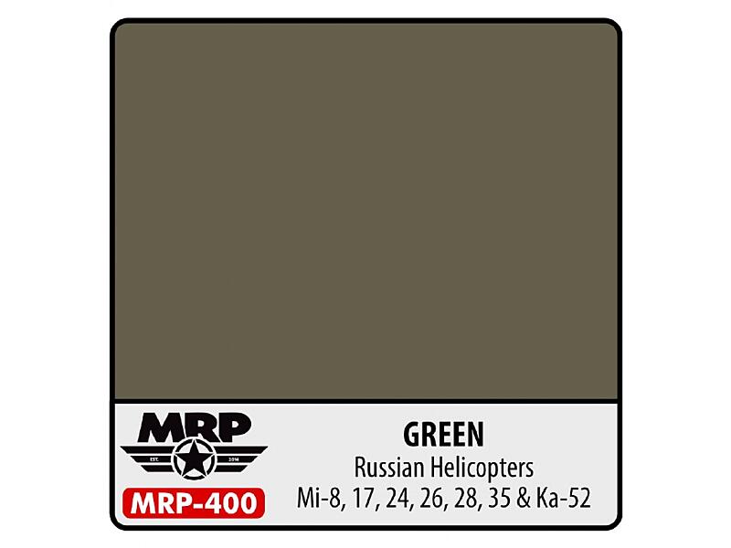 MR.Paint 400 Green - Russian helicopters Mi-8,17,24,26,28,35, Ka-52 30ml