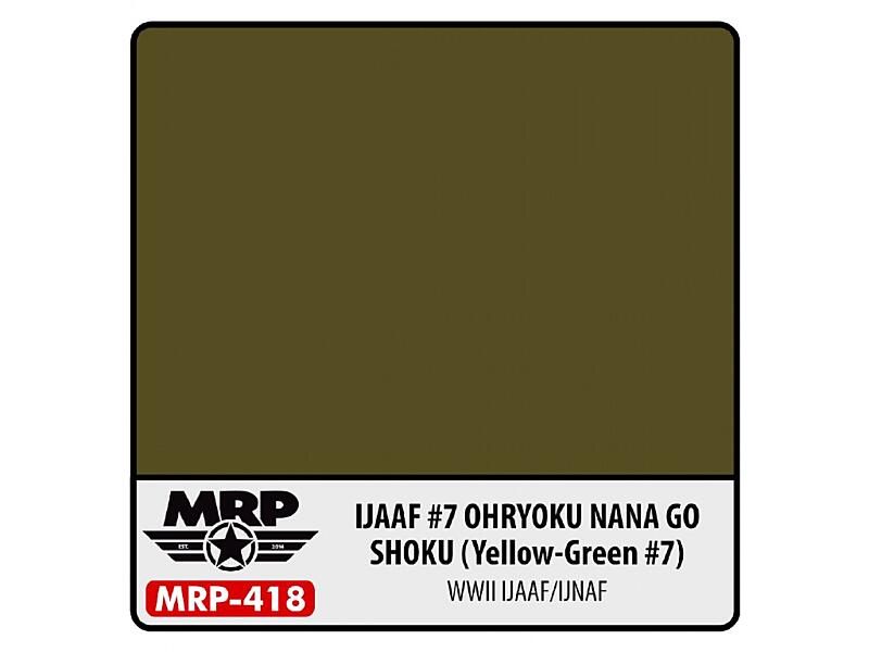 MR.Paint 418 IJAAF #7 Ohryoku Nana Go Shoku (Yellow Green #7) 30ml