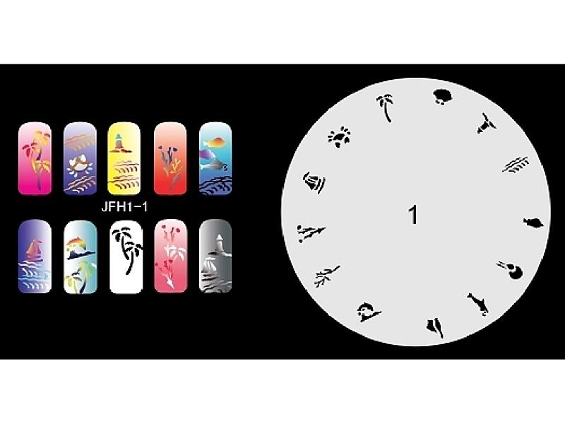 Šablona na nehty (airbrush nail art) JFH01-001