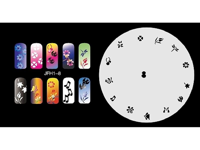 Šablona na nehty (airbrush nail art) JFH01-008