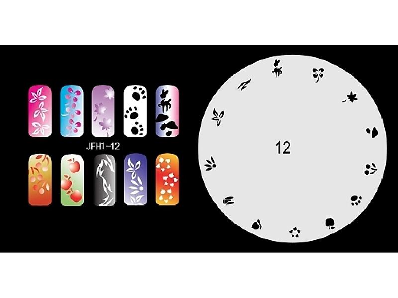 Šablona na nehty (airbrush nail art) JFH01-012
