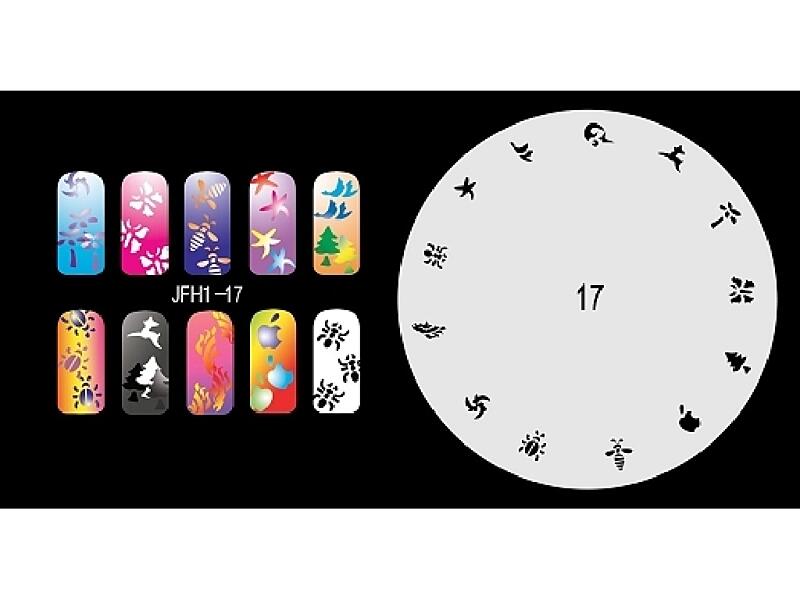 Šablona na nehty (airbrush nail art) JFH01-017
