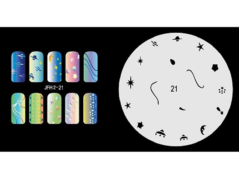 Šablona na nehty (airbrush nail art) JFH02-021