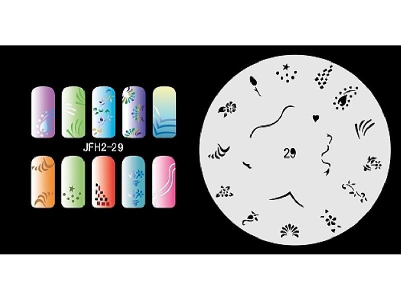 Šablona na nehty (airbrush nail art) JFH02-029