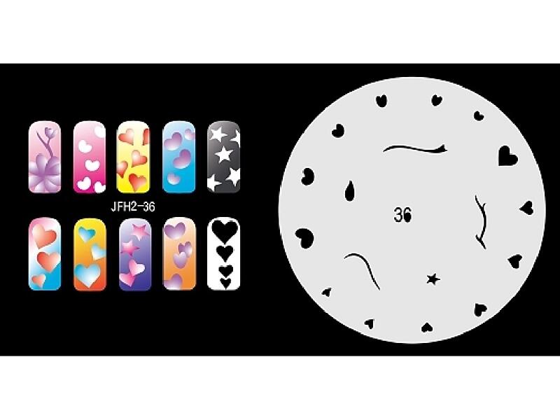 Šablona na nehty (airbrush nail art) JFH02-036